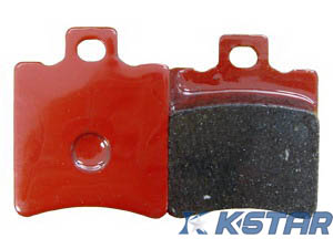 PIAGGIO NRG FRONT BRAKE PADS W/ RED PAINTING